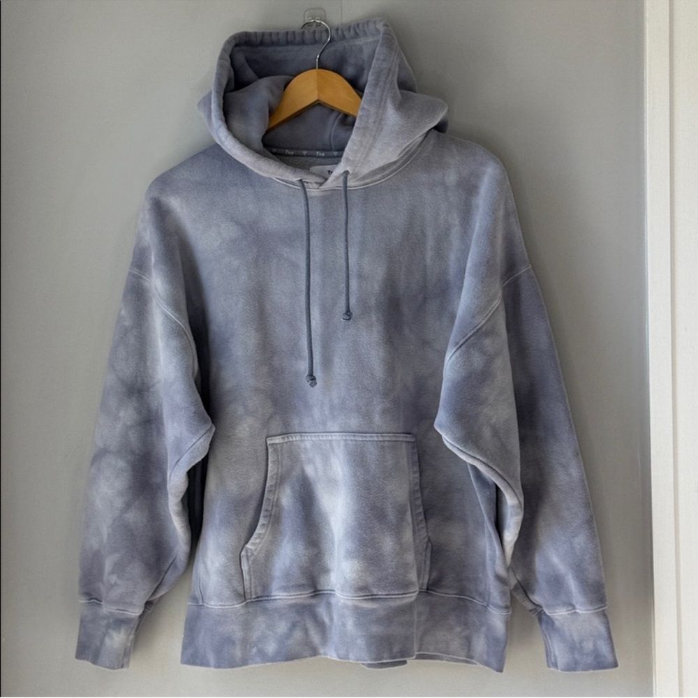 Aritzia TNA Cozy AF Fleece Tie Dye Boyfriend Hoodie Sweatshirt
